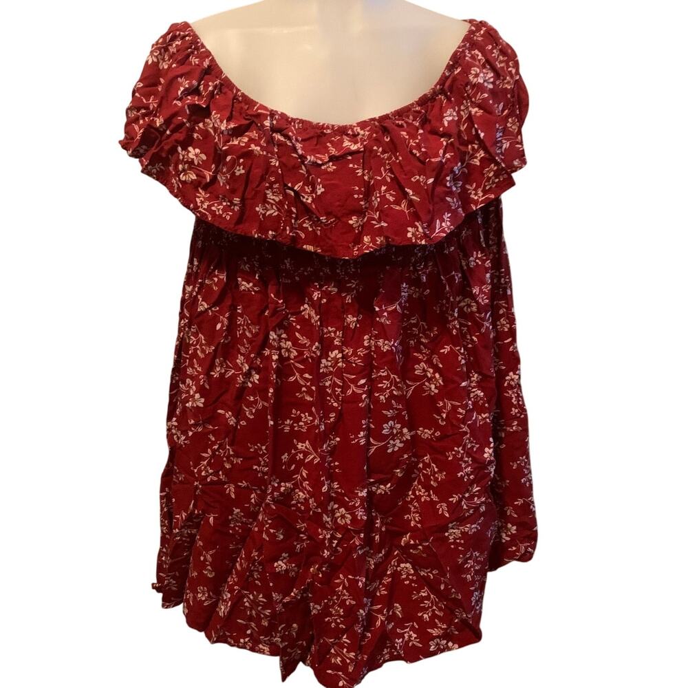 Lark + Grey 3XL Off Shoulder Strapless Flowy Fit & Flare Peasant Top XXXL Flowy